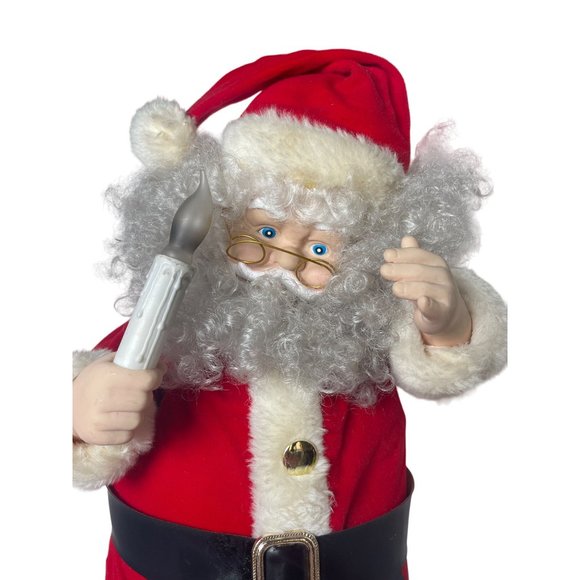 Vintage Rennoc Animated Motion Santa Claus Display Light Up Moving Candle 24”T - Picture 3 of 12